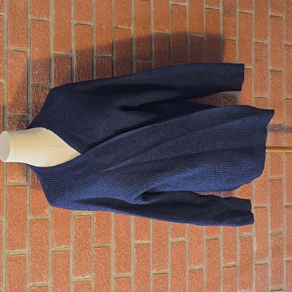 La Bella - Women's Ribbed Cardigan, Size Medium (Dark Blue) - Picture 1 of 3